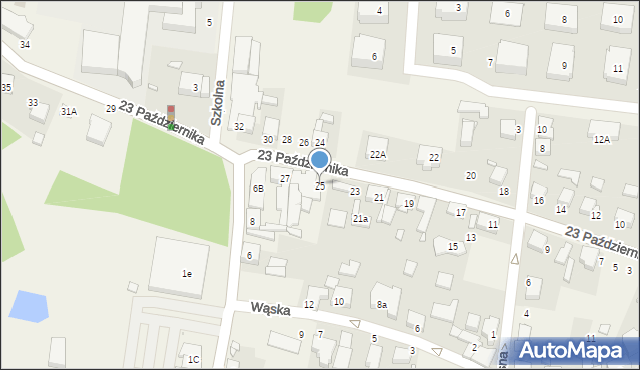 Tarnowo Podgórne, 23 Października, 25, mapa Tarnowo Podgórne