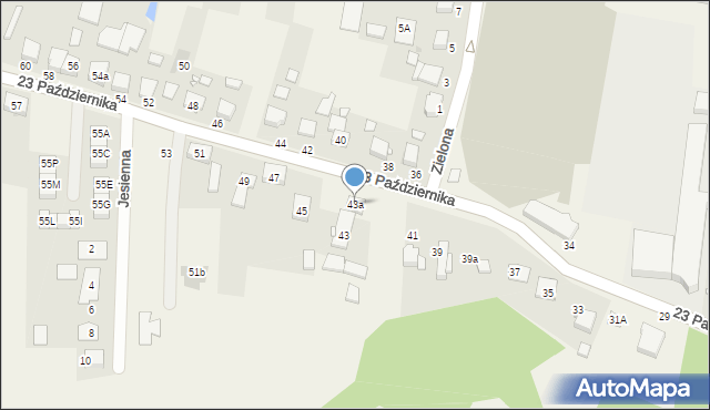 Tarnowo Podgórne, 23 Października, 43a, mapa Tarnowo Podgórne