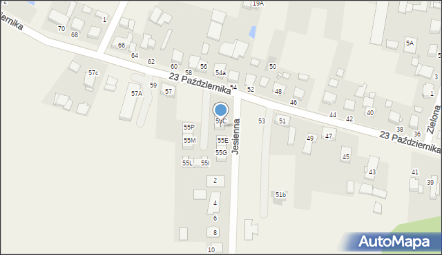 Tarnowo Podgórne, 23 Października, 55D, mapa Tarnowo Podgórne