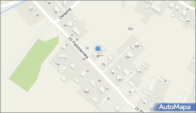 Tarnowo Podgórne, 23 Października, 86, mapa Tarnowo Podgórne