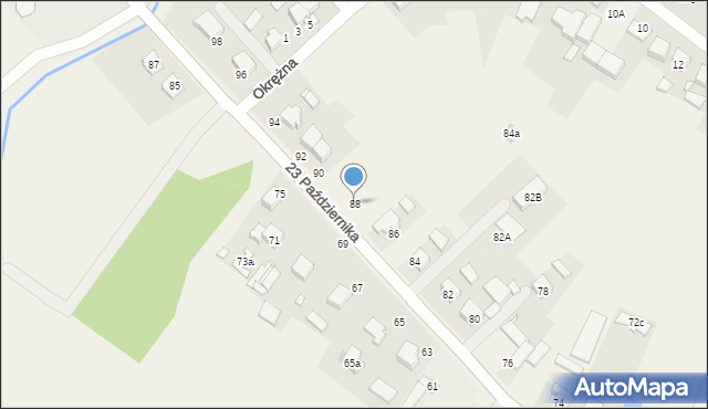 Tarnowo Podgórne, 23 Października, 88, mapa Tarnowo Podgórne