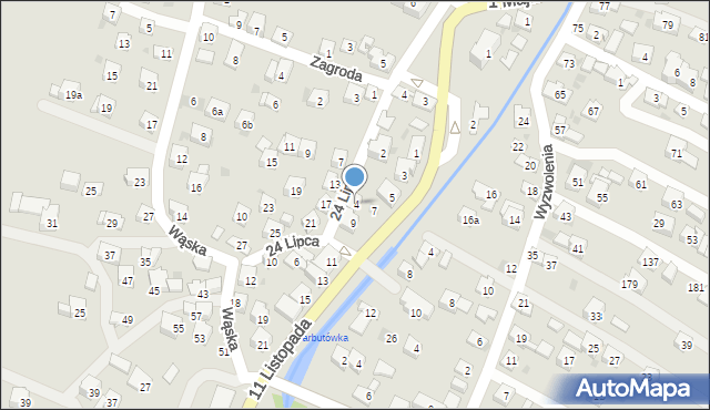 Sułkowice, 24 Lipca, 4, mapa Sułkowice