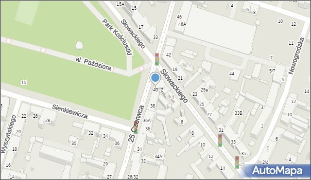 Radom, 25 Czerwca, 40, mapa Radomia