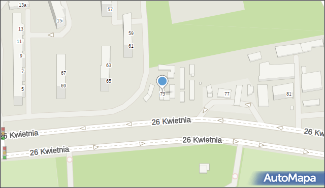 Szczecin, 26 Kwietnia, 73, mapa Szczecina