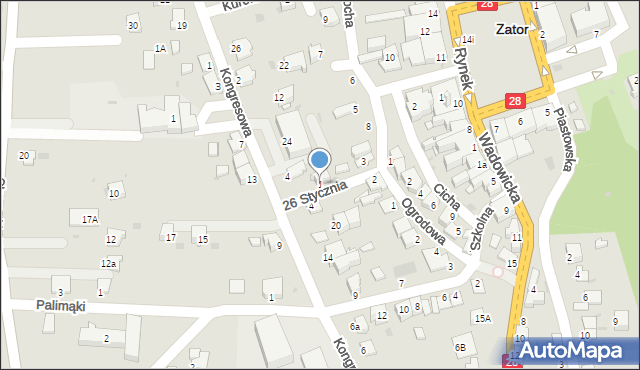 Zator, 26 Stycznia, 1, mapa Zator