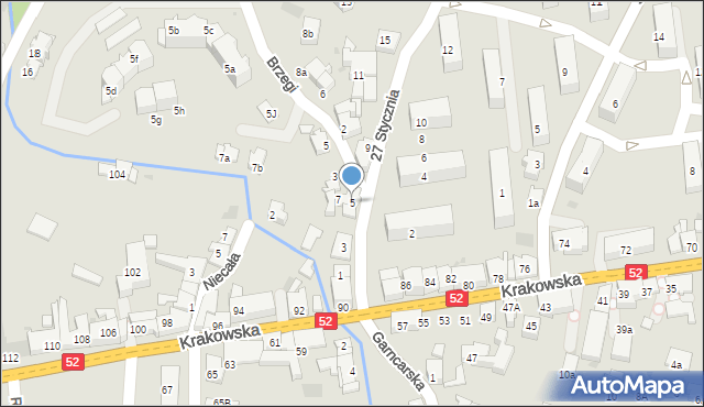 Andrychów, 27 Stycznia, 5, mapa Andrychów