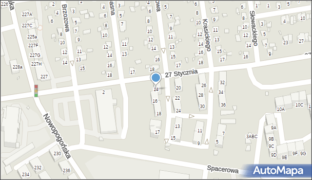 Czeladź, 27 Stycznia, 14, mapa Czeladź