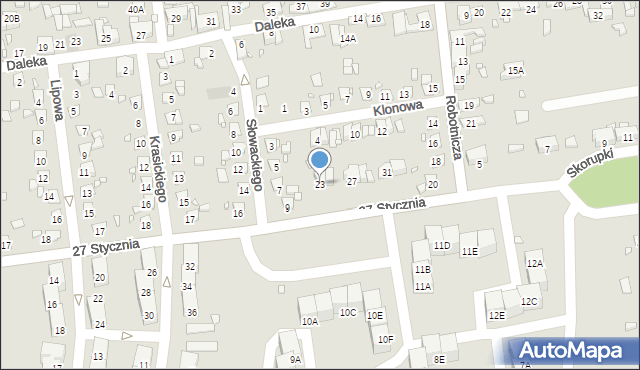 Czeladź, 27 Stycznia, 23, mapa Czeladź