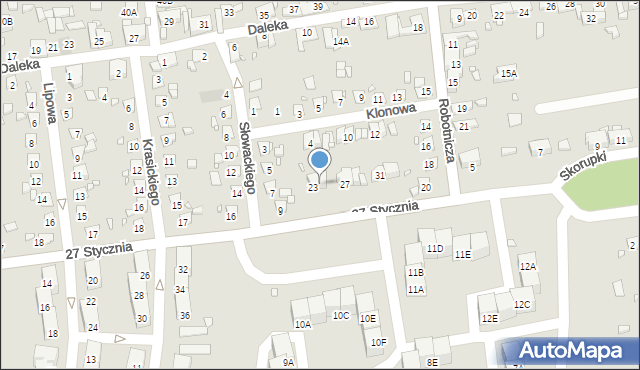 Czeladź, 27 Stycznia, 25, mapa Czeladź