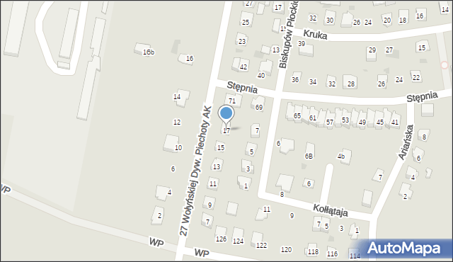 Kock, 27 Wołyńskiej Dywizji Piechoty Armii Krajowej, 17, mapa Kock