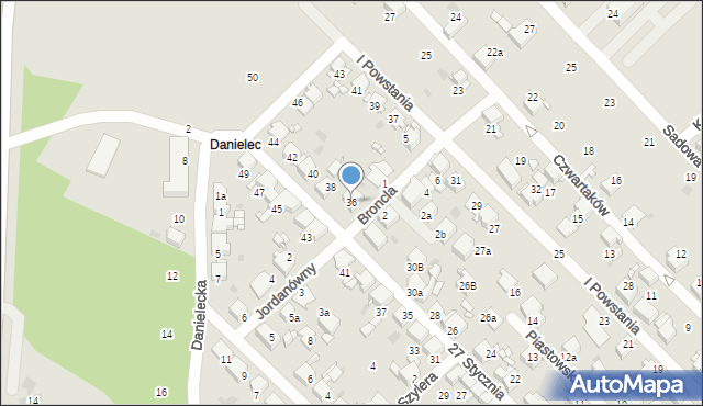 Radzionków, 27 Stycznia, 36, mapa Radzionków