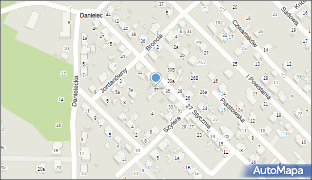 Radzionków, 27 Stycznia, 37, mapa Radzionków