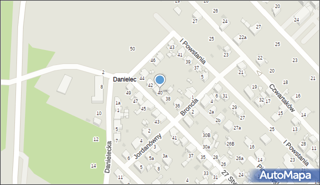 Radzionków, 27 Stycznia, 40, mapa Radzionków