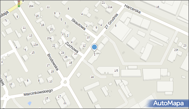 Środa Wielkopolska, 27 Grudnia, 1, mapa Środa Wielkopolska