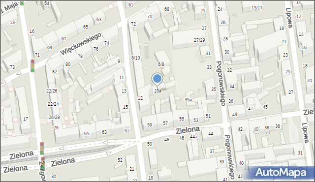 Łódź, 28 Pułku Strzelców Kaniowskich, 10a, mapa Łodzi