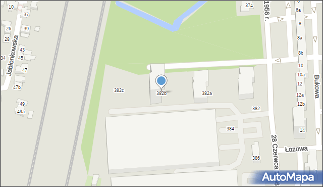 Poznań, 28 Czerwca 1956 r., 382b, mapa Poznania