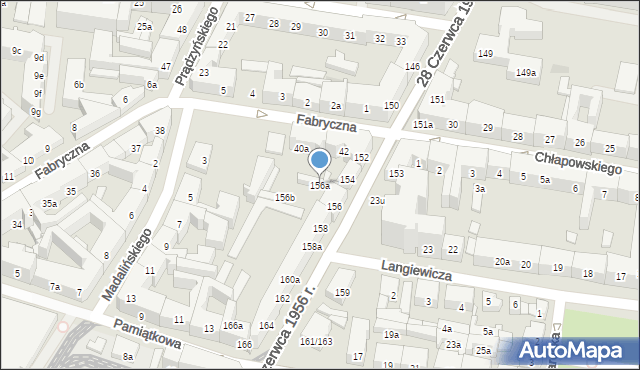 Poznań, 28 Czerwca 1956 r., 156a, mapa Poznania