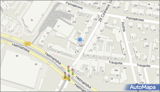 Poznań, 28 Czerwca 1956 r., 176a, mapa Poznania