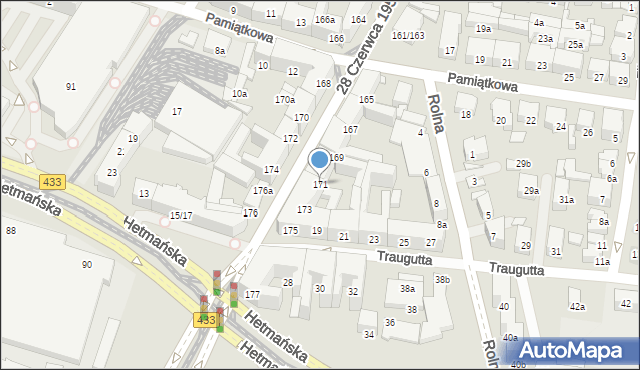 Poznań, 28 Czerwca 1956 r., 171, mapa Poznania