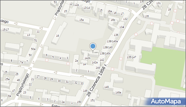 Poznań, 28 Czerwca 1956 r., 138, mapa Poznania