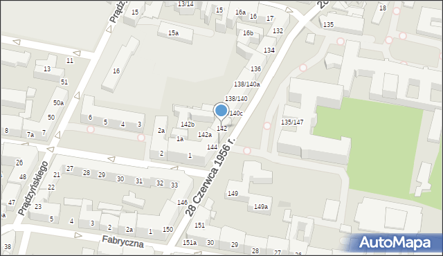 Poznań, 28 Czerwca 1956 r., 142, mapa Poznania