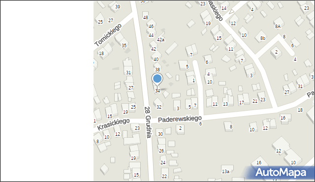 Stęszew, 28 Grudnia, 34, mapa Stęszew