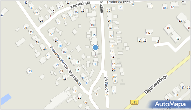 Stęszew, 28 Grudnia, 7, mapa Stęszew