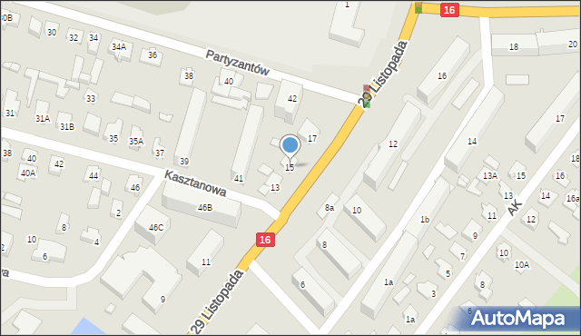 Augustów, 29 Listopada, 15, mapa Augustów