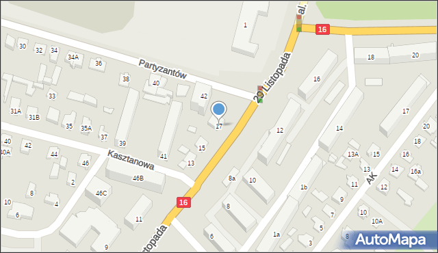 Augustów, 29 Listopada, 17, mapa Augustów