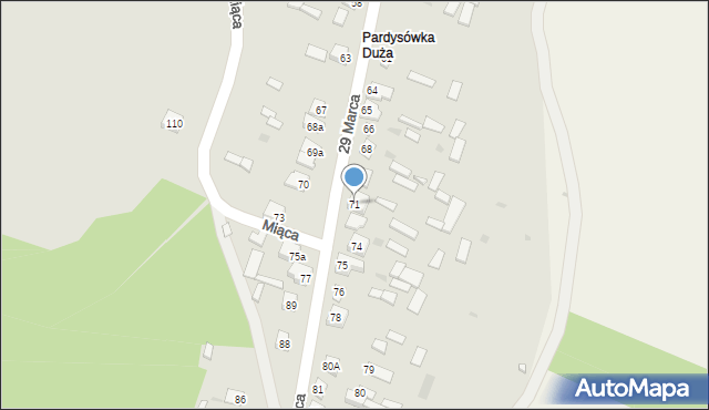 Józefów, 29 Marca, 71, mapa Józefów