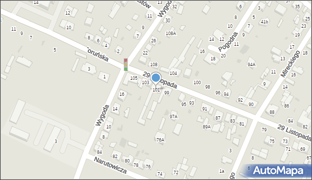 Kutno, 29 Listopada, 101, mapa Kutno
