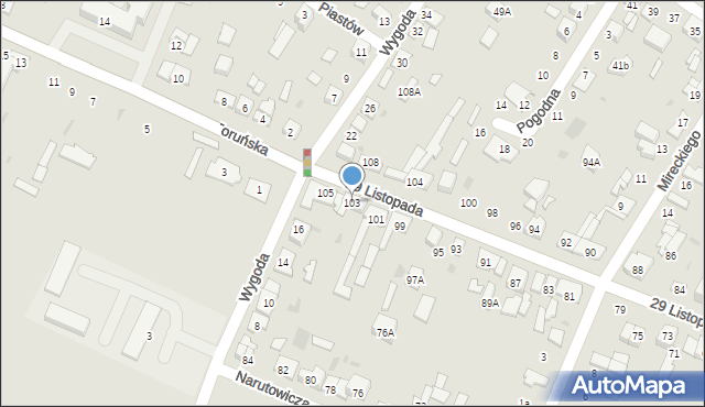 Kutno, 29 Listopada, 103, mapa Kutno