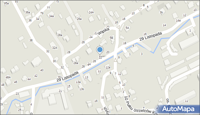 Łańcut, 29 Listopada, 22, mapa Łańcut
