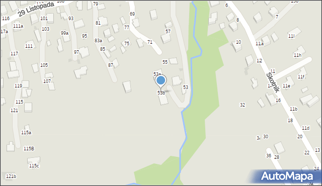 Łańcut, 29 Listopada, 53b, mapa Łańcut