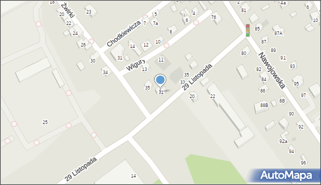 Nowy Sącz, 29 Listopada, 31, mapa Nowego Sącza
