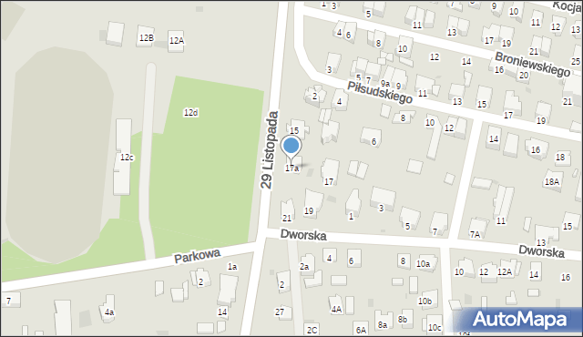 Olkusz, 29 Listopada, 17a, mapa Olkusz