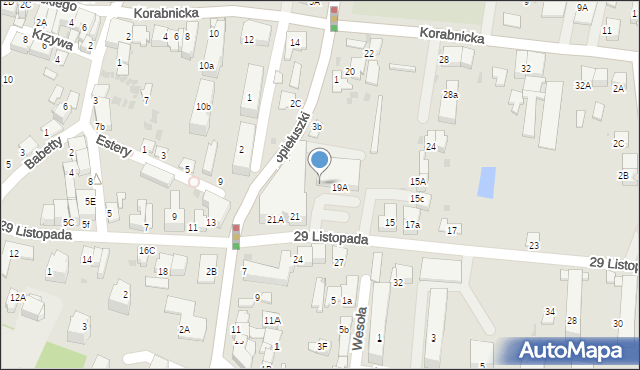 Skawina, 29 Listopada, 19e, mapa Skawina