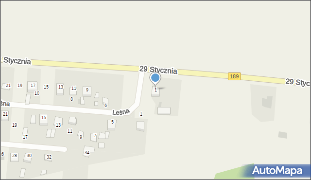 Sypniewo, 29 Stycznia, 1, mapa Sypniewo