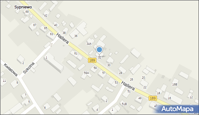 Sypniewo, 29 Stycznia, 32, mapa Sypniewo