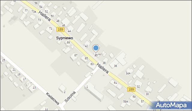 Sypniewo, 29 Stycznia, 40, mapa Sypniewo