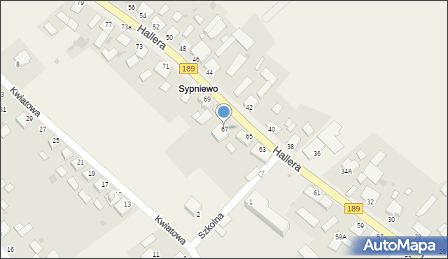 Sypniewo, 29 Stycznia, 67, mapa Sypniewo