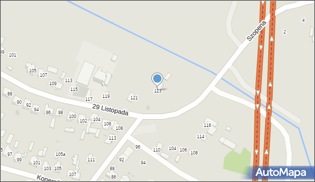 Tomaszów Lubelski, 29 Listopada, 123, mapa Tomaszów Lubelski