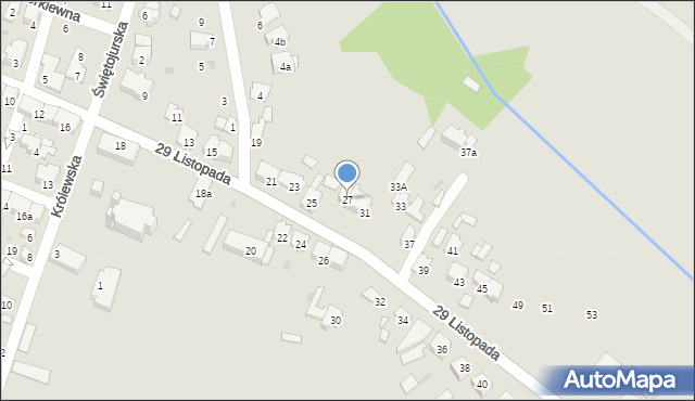 Tomaszów Lubelski, 29 Listopada, 27, mapa Tomaszów Lubelski
