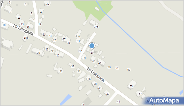 Tomaszów Lubelski, 29 Listopada, 41, mapa Tomaszów Lubelski