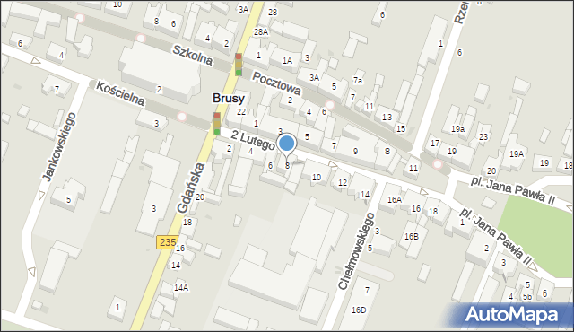 Brusy, 2 Lutego, 8, mapa Brusy