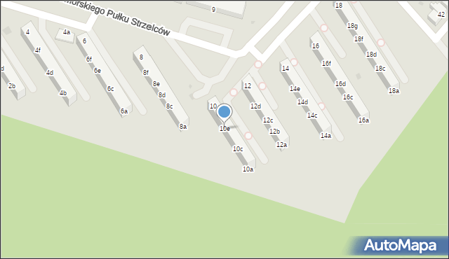 Gdynia, 2 Morskiego Pułku Strzelców, 10e, mapa Gdyni