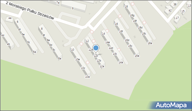 Gdynia, 2 Morskiego Pułku Strzelców, 12c, mapa Gdyni