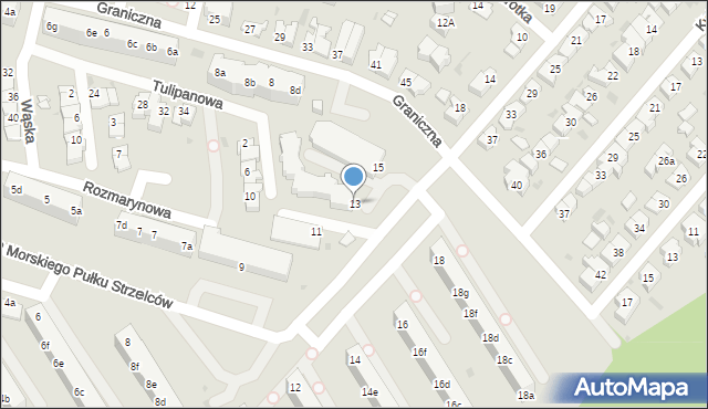 Gdynia, 2 Morskiego Pułku Strzelców, 13, mapa Gdyni