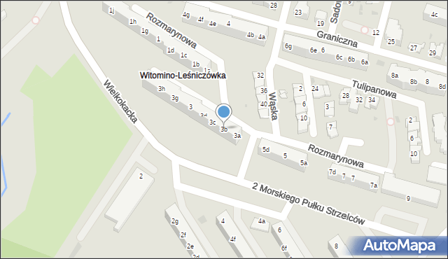 Gdynia, 2 Morskiego Pułku Strzelców, 3b, mapa Gdyni