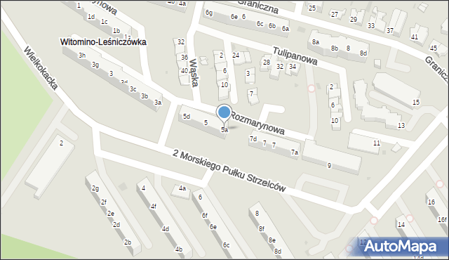 Gdynia, 2 Morskiego Pułku Strzelców, 5a, mapa Gdyni